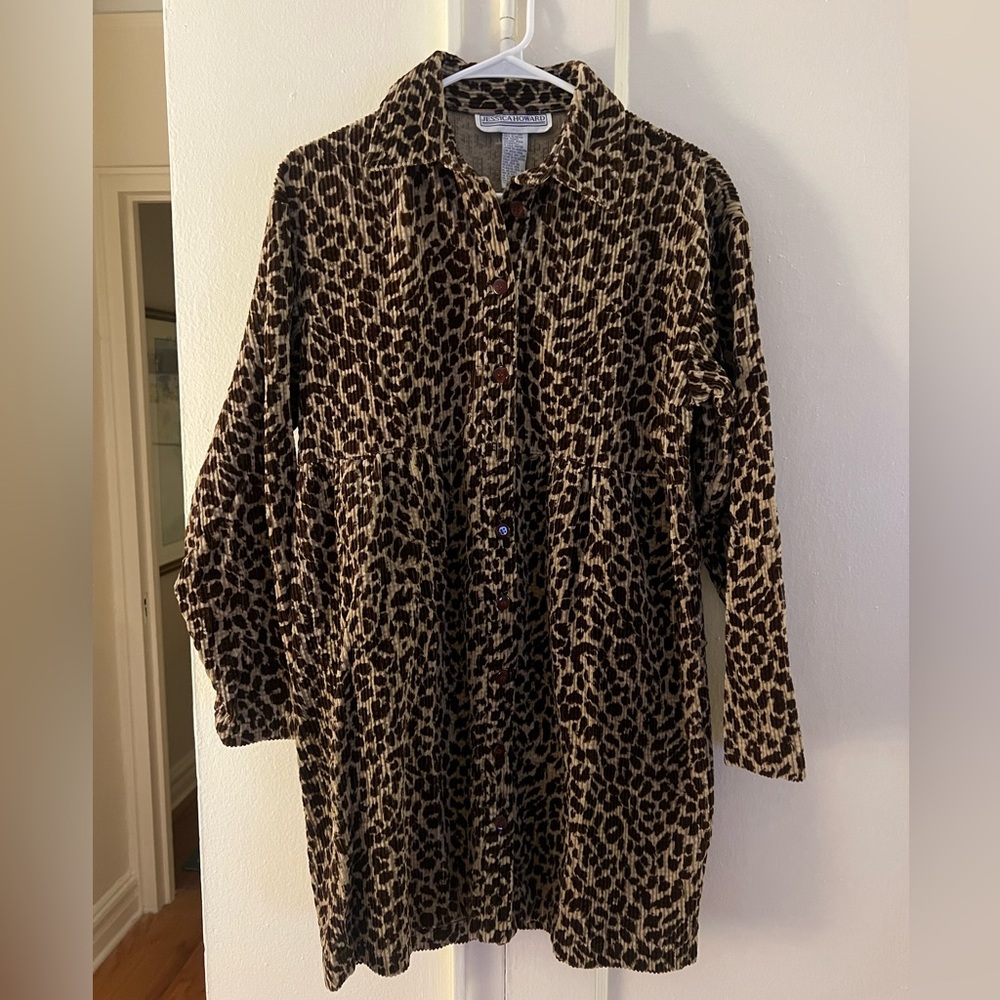 Vintage Jessica Howard Brown Leopard Mini Dress